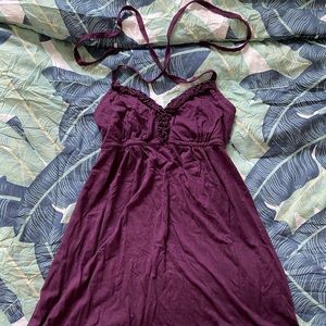 Plum halter dress